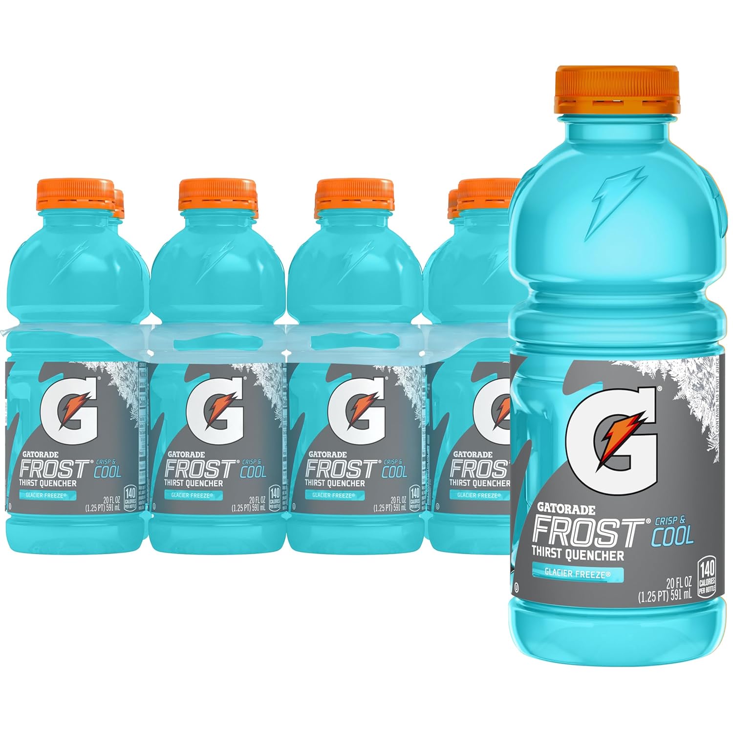 Gatorade Thirst Quencher, Glacier Freeze, 20 Fl Oz (Pack of 8)