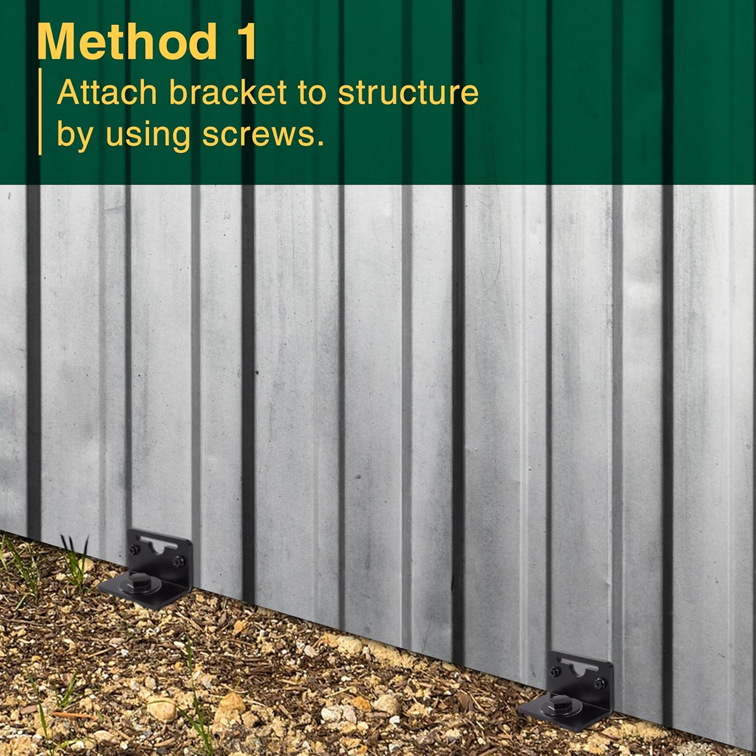 24” Mobile Home Anchors - Ground Anchor Screw in with Brackets and Adapter for Drill - Earth Anchors - Storage Shed and Swing Anchor Kits - Image 5