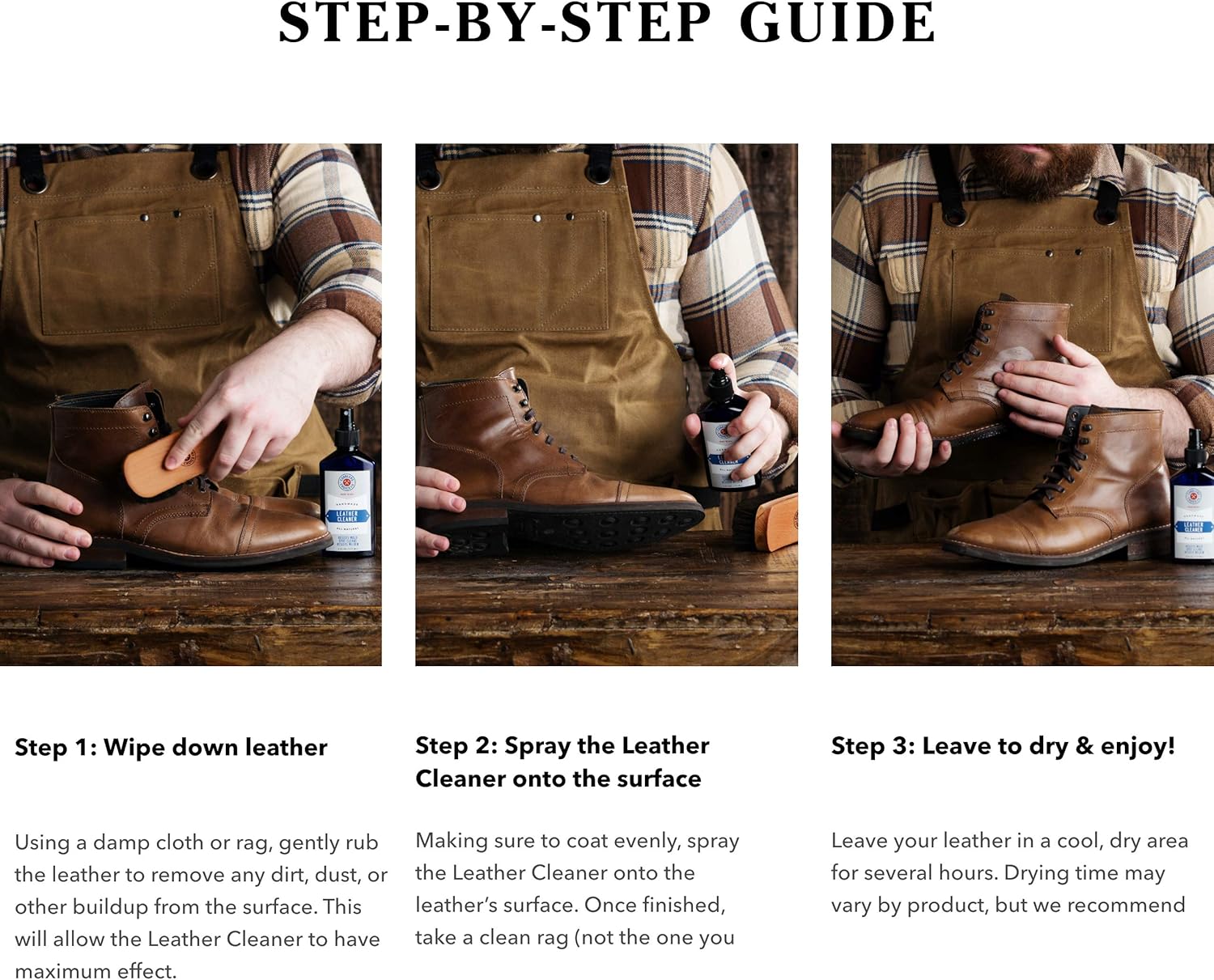 Cobbler's Choice Co. Finest Quality Leather Cleaner 100% Natural - Designed to Fight Fresh Stains, Dirt, & Build-Up - Easy Spray Application - Image 6