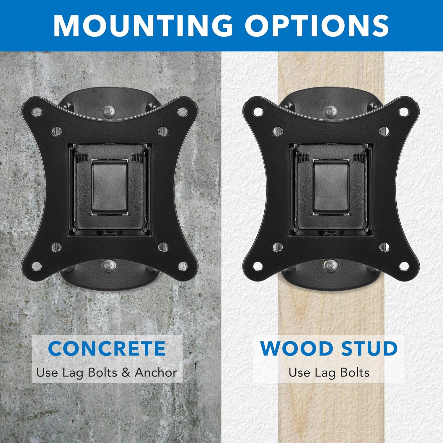 Mount-It! Small TV Wall Mount for 19–32 Inch Flat Screen TVs | Tilt and Swivel TV Wall Mount | Low Profile 2.4” Design | VESA 75x75 100x100 | Single Stud Installation | 44 lb Capacity - Image 4