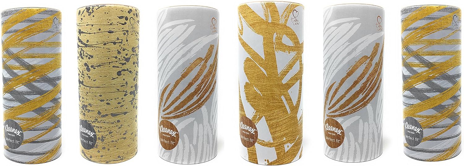 Kleenex Facial Tissues Perfect Fit, Pack of 6 (Designs May Vary)
