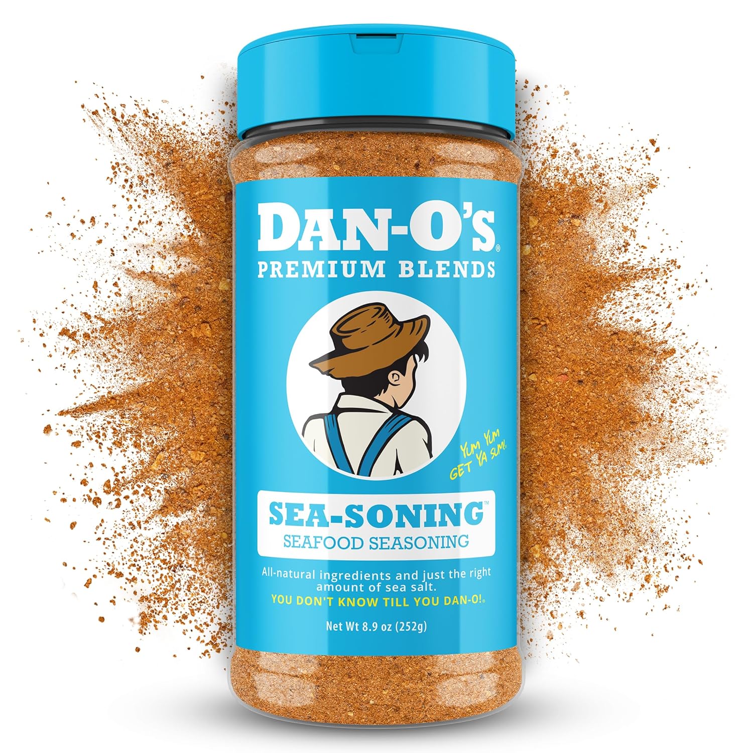 Dan-O's SEA-soning Seasoning, 8.9 oz Bottle, All-Purpose Seasoning for Fish, Shrimp, Seafood, Chicken and More, Sugar Free, Zero Calorie, Use this Spice Blend to Compliment any Sea-Inspired Dish