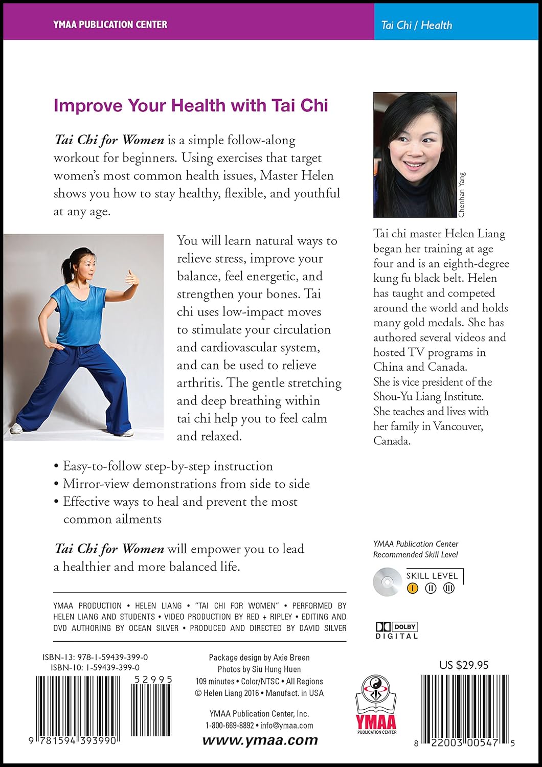 Tai Chi for Women Beginner Exercises with Master Helen Liang (YMAA) Tai Chi Dvd for Health, All Ages, Perfect for Seniors - Image 2
