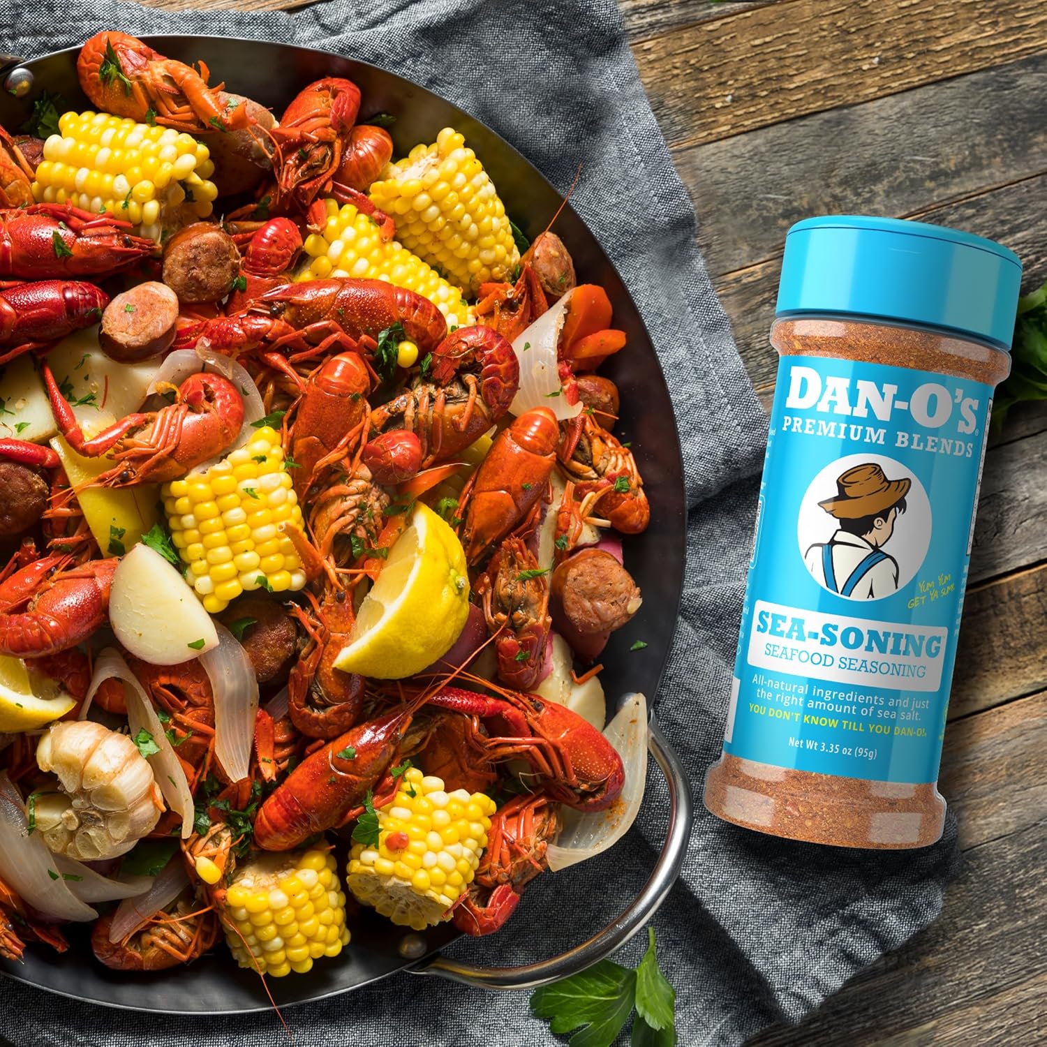 Dan-O's SEA-soning Seasoning, 8.9 oz Bottle, All-Purpose Seasoning for Fish, Shrimp, Seafood, Chicken and More, Sugar Free, Zero Calorie, Use this Spice Blend to Compliment any Sea-Inspired Dish - Image 6