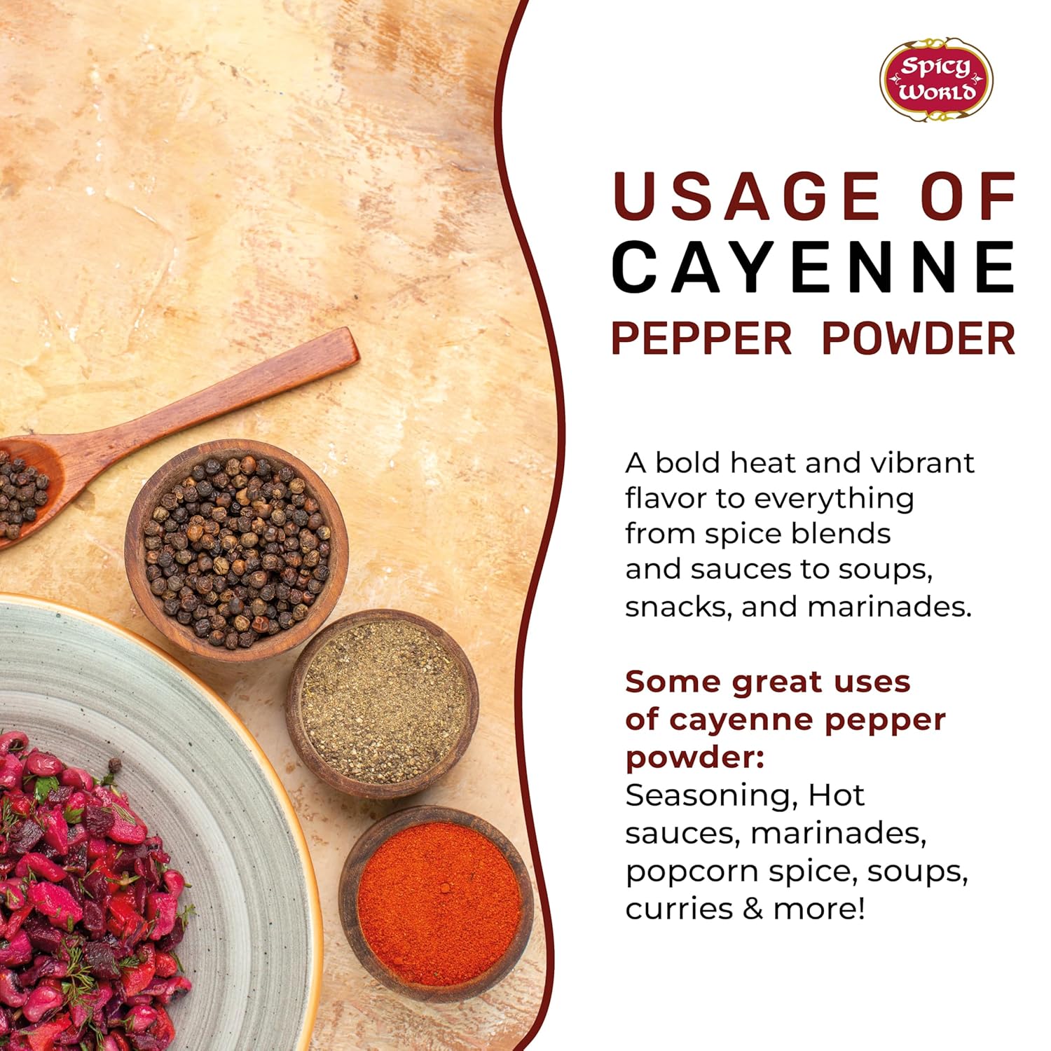 Cayenne Pepper Powder 16oz Jar - 50,000 SHU, Gluten Free, All Natural Red Pepper, Garden Wildlife Natural Pest Control by Spicy World - Image 6