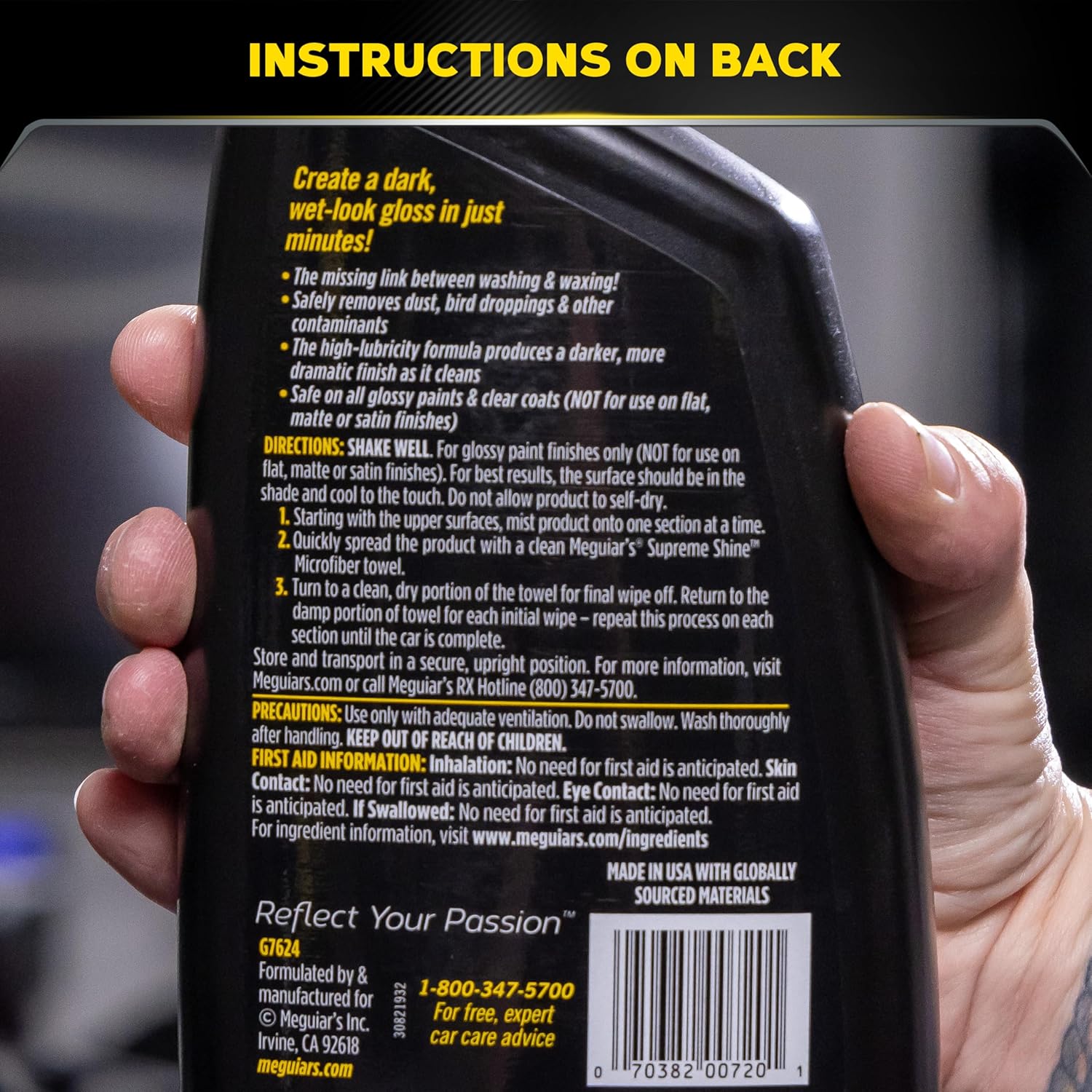 Meguiar's Gold Class High Gloss Premium Quik Detailer, High Lubricity Automotive Quick Detailer Spray that Preserves Wax and Leaves a Deep Dark Shine, 24 Oz Spray Bottle - Image 6