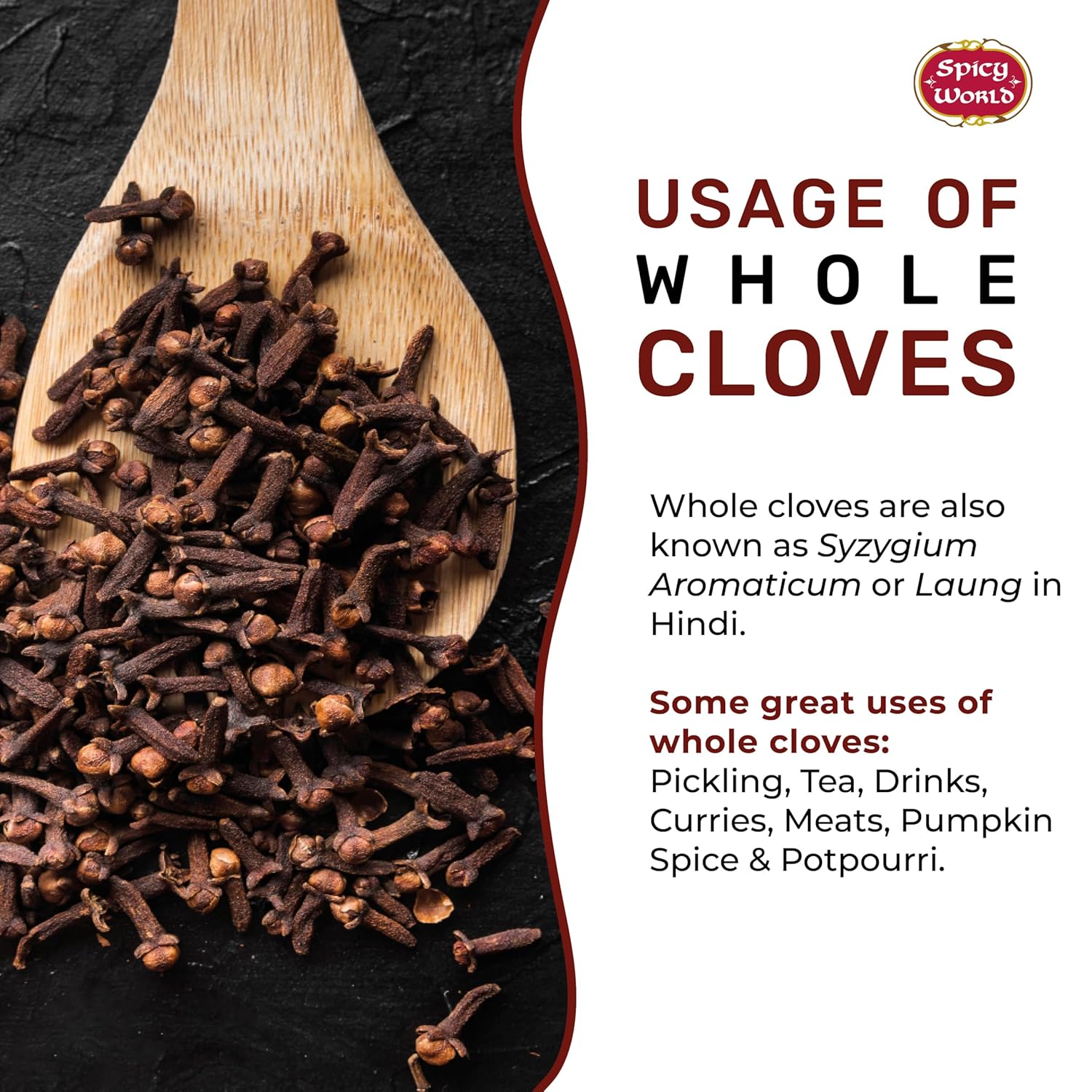 Cloves Whole Bulk 14 Oz Bag - Pure, Non-GMO, Premium Hand Picked Quality - Great for Foods, Clove Tea, Clove Pomander Balls & Potpourri - Aromatic & Richly Flavored Cloves Whole by Spicy World - Image 5