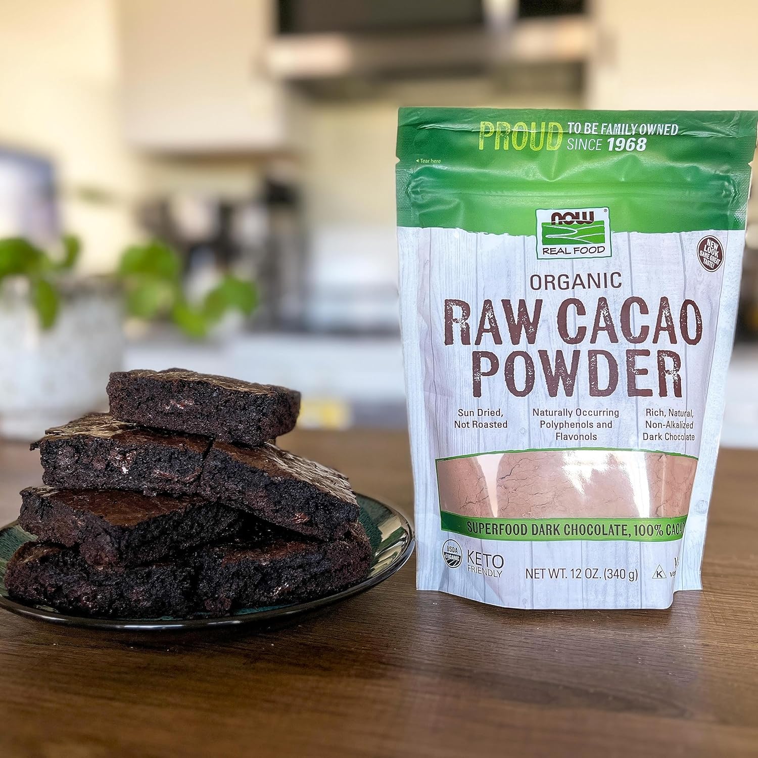 NOW Foods, Organic Raw Cacao Powder, with Polyphenols and Flavonols, Sun-Dried, Intensely Rich Flavor, 12-Ounce (Packaging May Vary) - Image 4