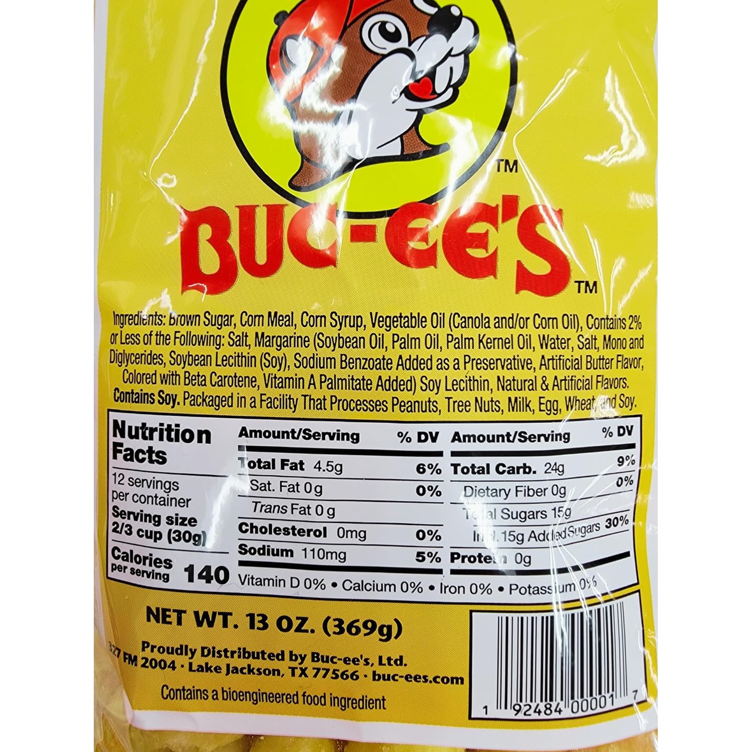 Buc-ee's Famous Beaver Nuggets Sweet Corn Puff Snacks, 13 Ounces (Pack of Two 13 Ounce Bags - 26 Ounces Total))