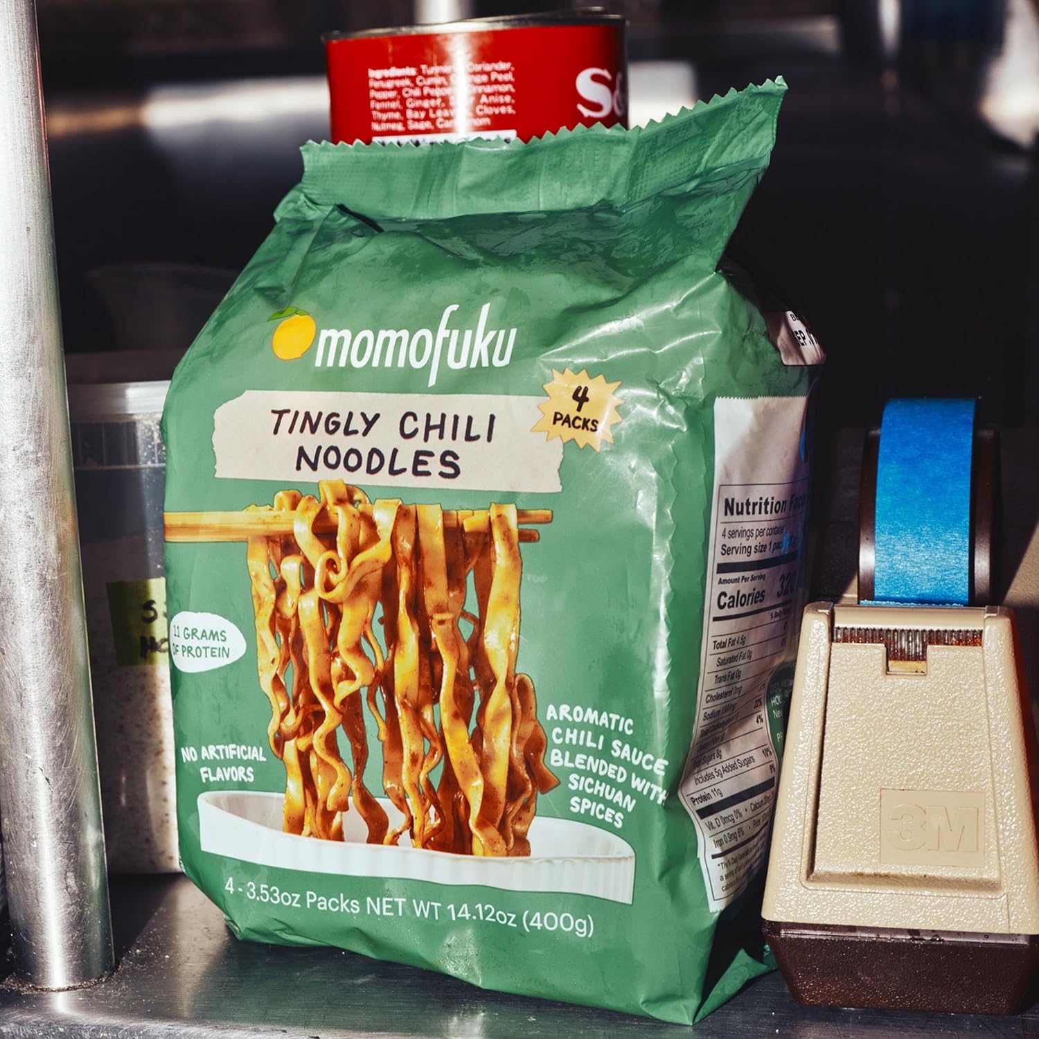 Momofuku Tingly Chili Ramen Noodles by David Chang, 4 Pack of Restaurant Quality Instant Noodles Now with More Sauce & 11g of Protein - Image 3