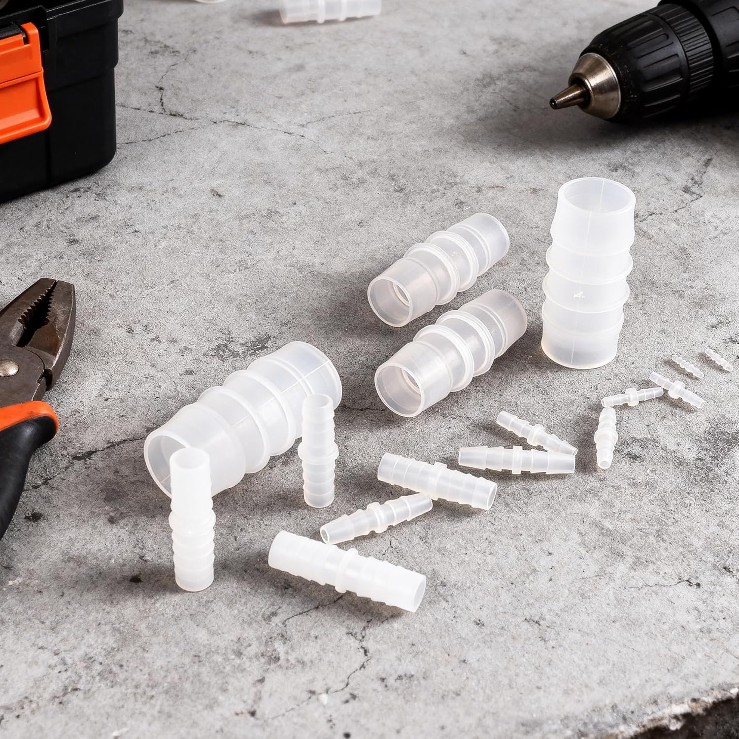 Quickun Plastic Hose Barb Fitting, 1/8" x 1/8" Barbed Splicer Mender Joint Adapter Union Fitting (Pack of 5) - Image 5