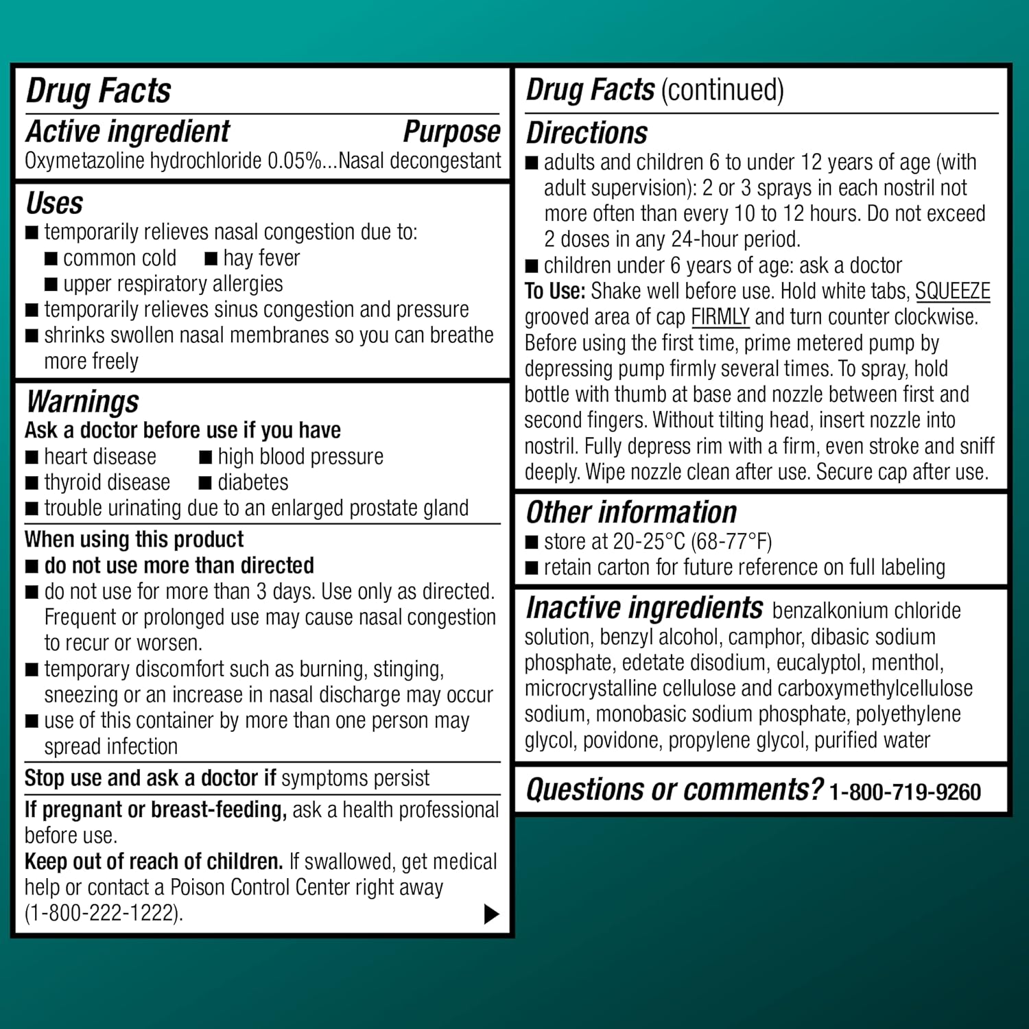 Amazon Basic Care No Drip Severe 12 Hour Nasal Decongestant Pump Mist, Maximum Strength Plus Menthol, Allergy Relief, 1 fl oz (Pack of 1) - Image 5