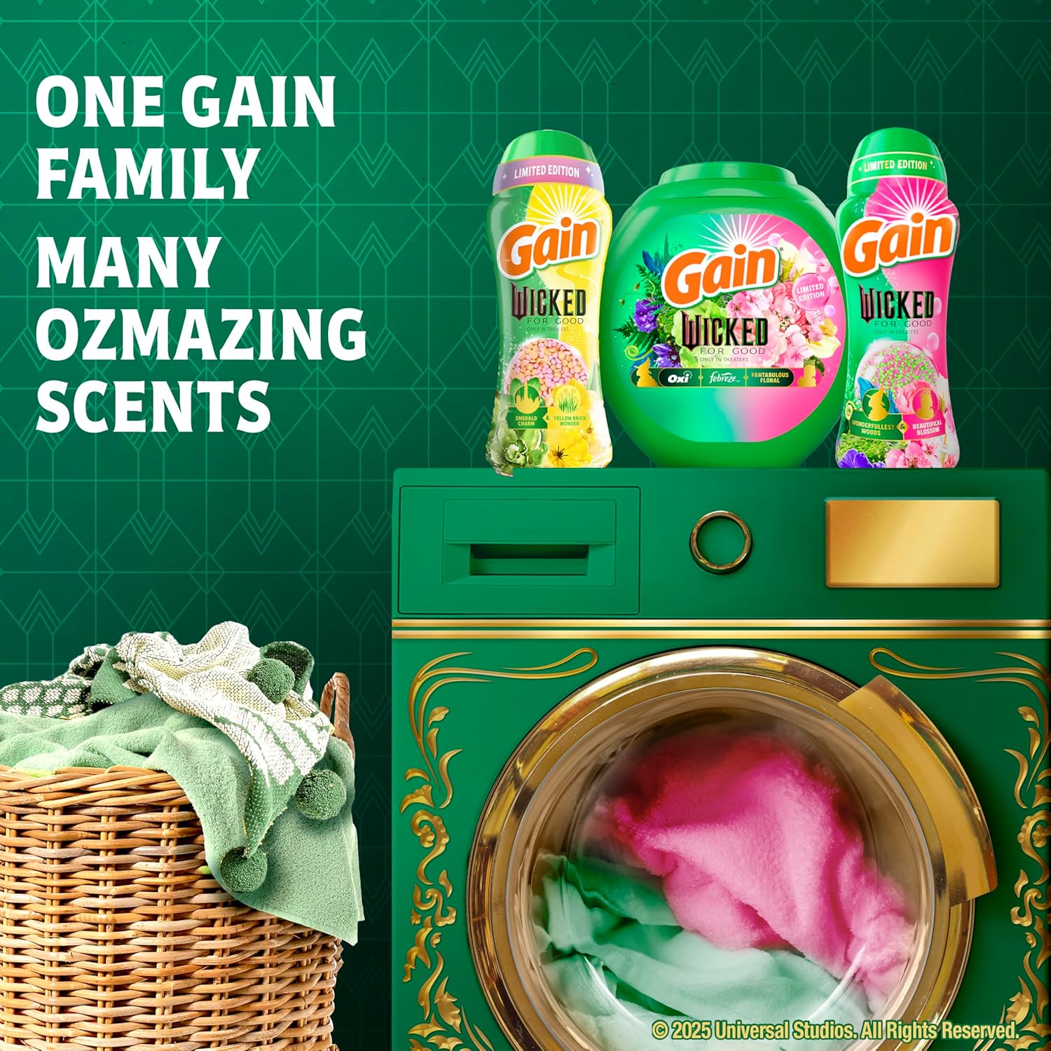 Gain Flings! "Wicked: For Good" Limited Edition Laundry Detergent Pacs, 42 Count, Fantabulous Floral Scent, 3 in 1 HE Detergent Pacs with Oxi Boost and Febreeze - Image 6