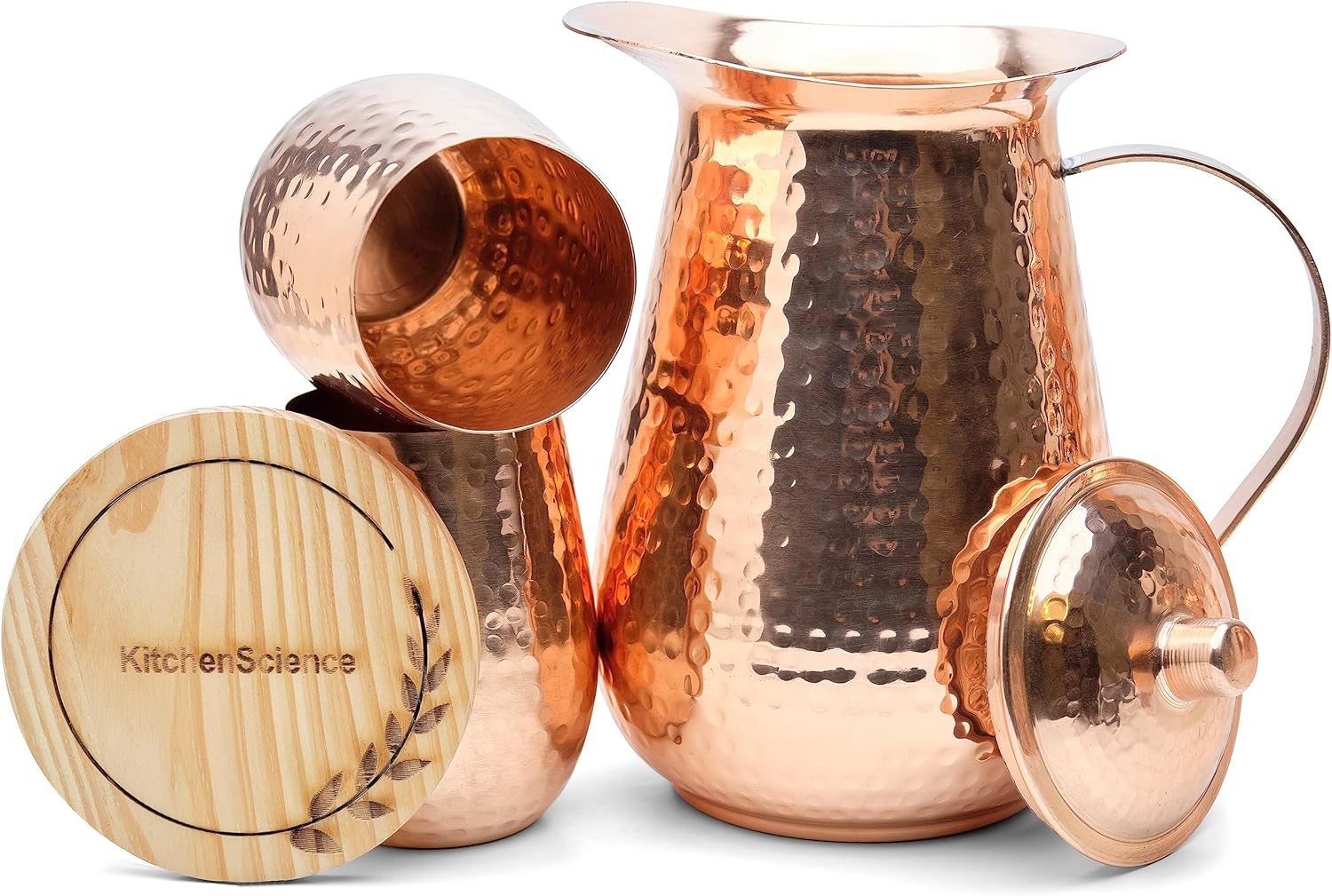 Pure Copper Water Jug Set 70 oz Pitcher with 2 Tumblers – Large Ayurvedic Copper Vessel, Promotes Wellness, Durable, Eco-Friendly & Premium Quality Finish - Image 7