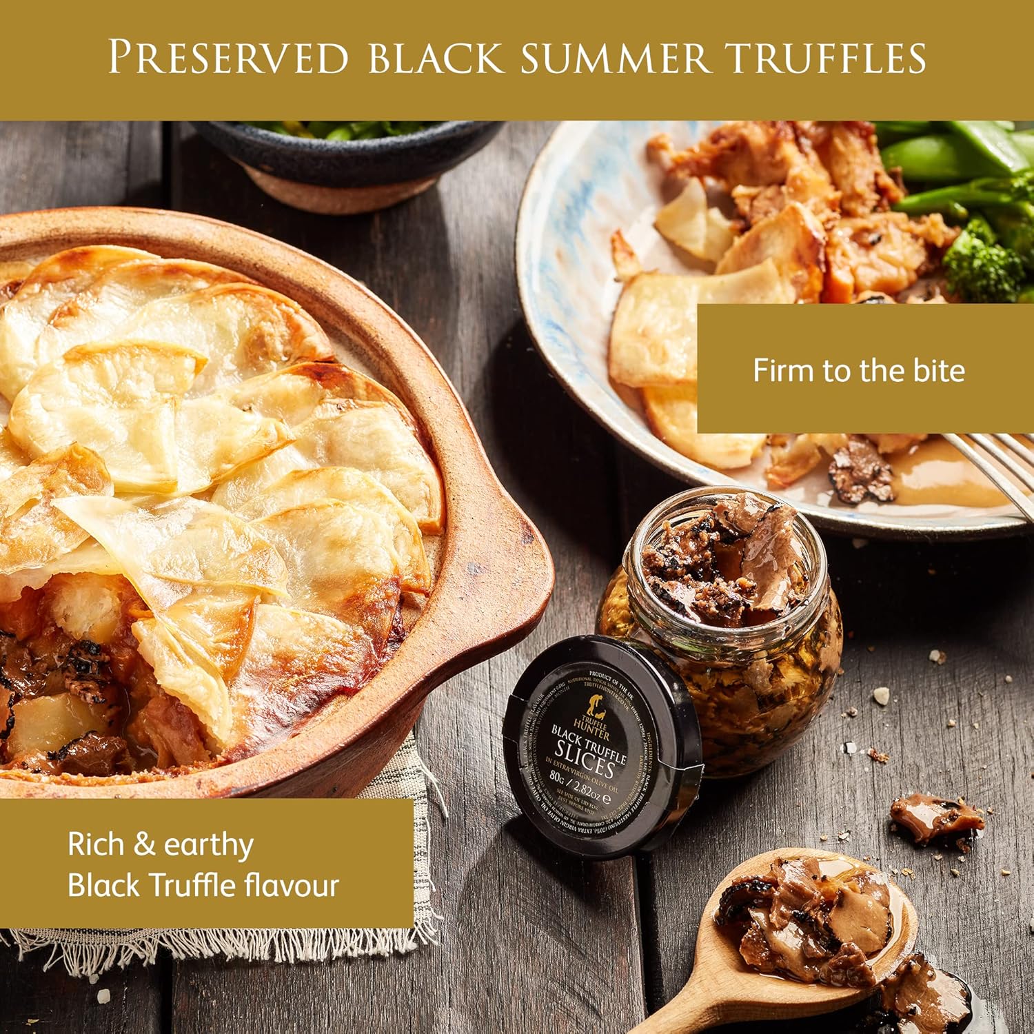 TruffleHunter - Black Truffle Slices - Preserved Truffles in Extra Virgin Olive Oil - 2.82 Oz - Image 2