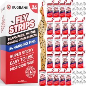 Fly Strips Indoor Sticky Hanging 24...