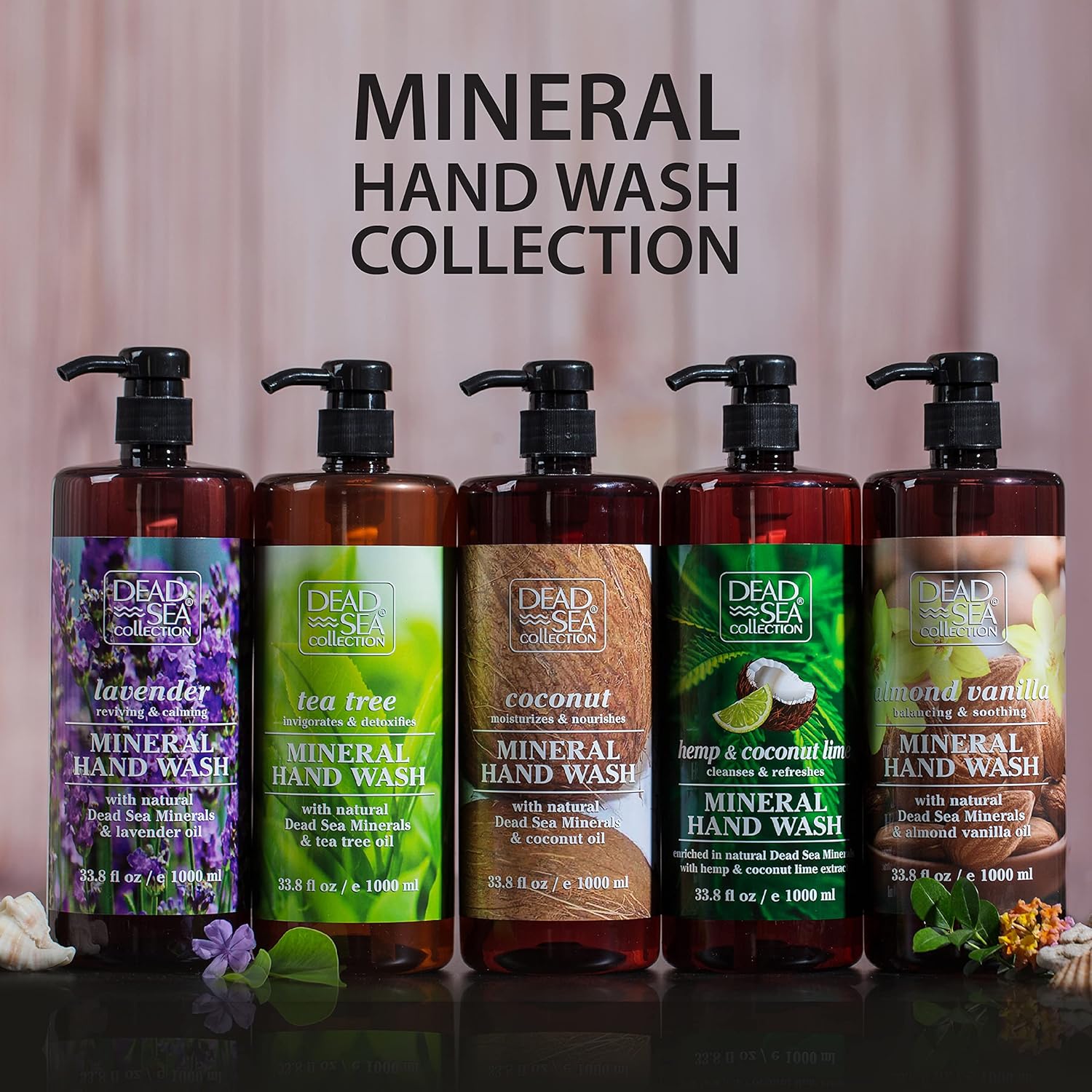 Dead Sea Collection Hand Soap Pump Coconut - Hand Wash Liquid with Dead Sea Minerals and Coconut Oil - All Skin Types Moisturizing & Nourishing - Pack of 2 (33.8 Fl Oz Each) - 67.6 Fl Oz - Image 7