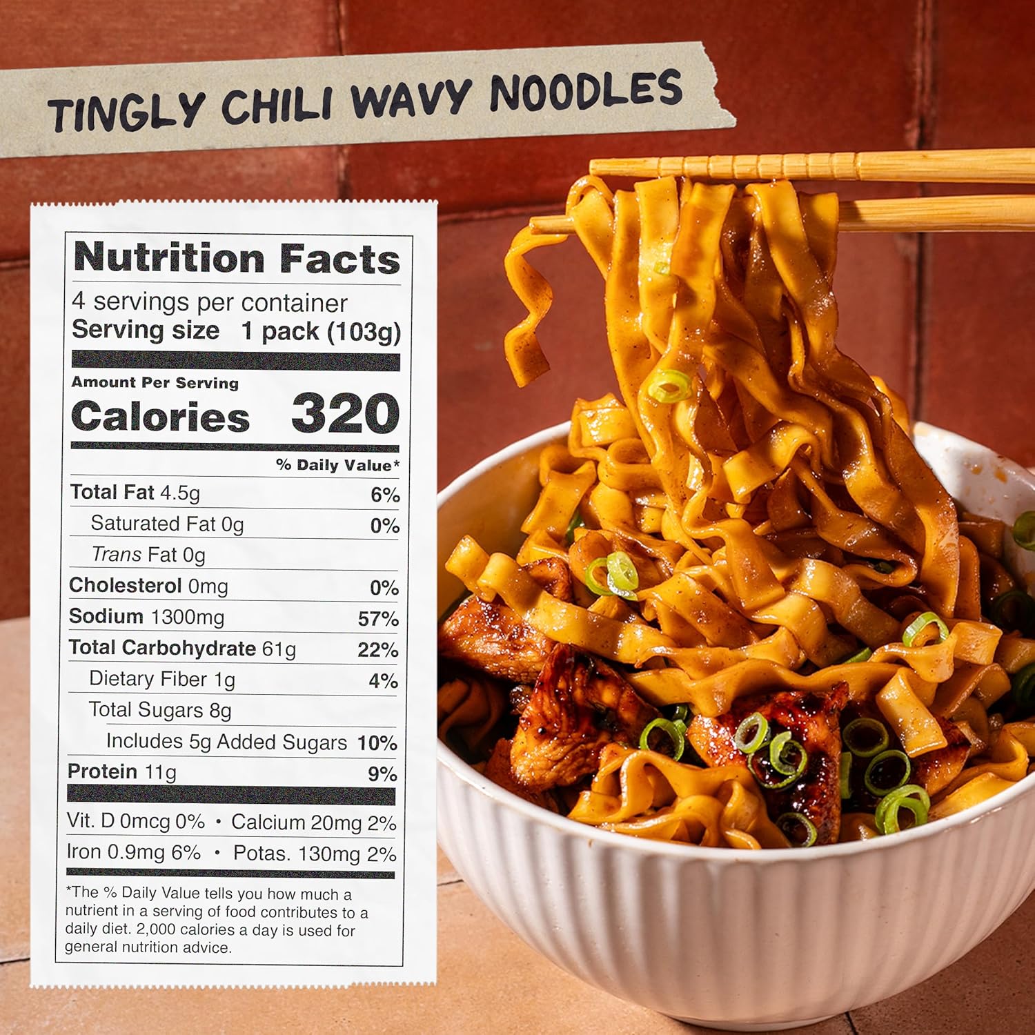 Momofuku Tingly Chili Ramen Noodles by David Chang, 4 Pack of Restaurant Quality Instant Noodles Now with More Sauce & 11g of Protein - Image 2