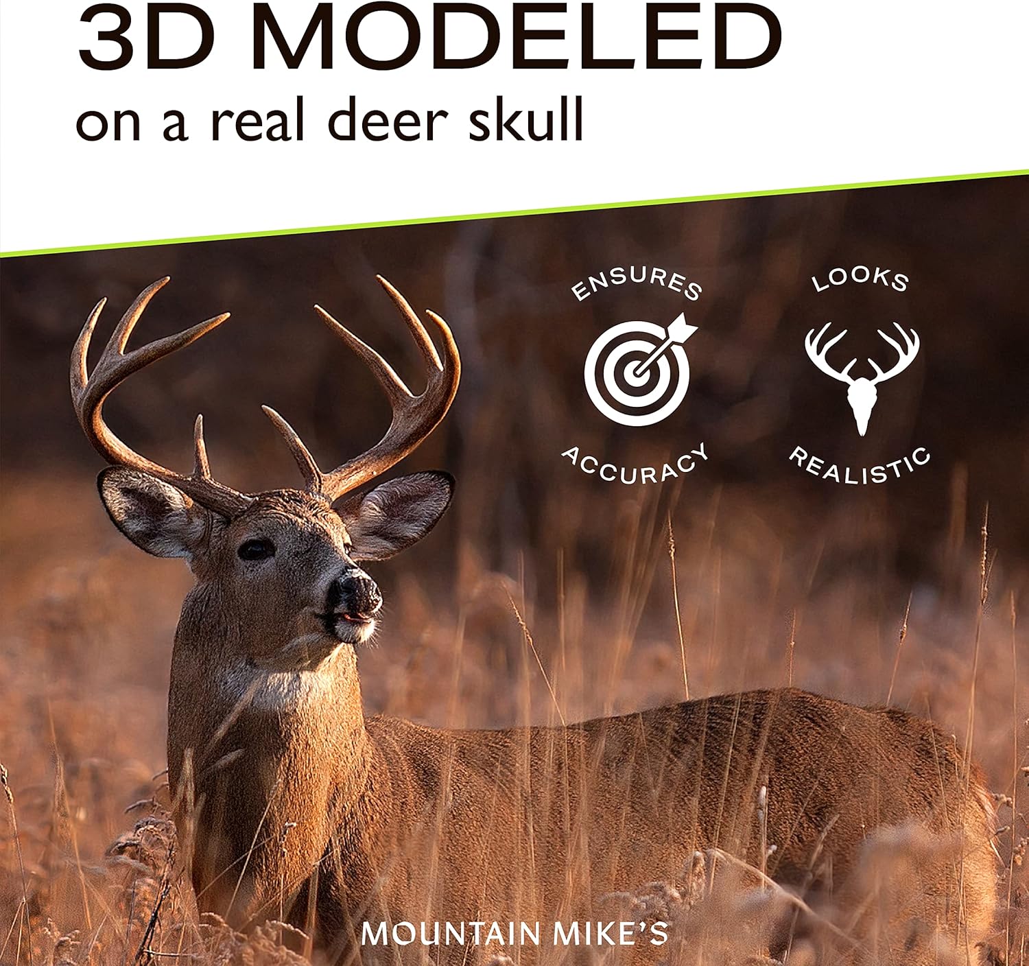 Skull Master by Illusion | Color: Respect Flag | European Mount | Antler Mounting Kit | Euro Mount | 3D Modeled Replica Deer Skull | Taxidermy | for Harvested and Shed Antlers | Universal Sizing - Image 3