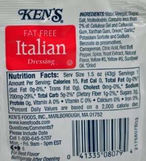 Kens Fat Free Italian Dressing (Cas...