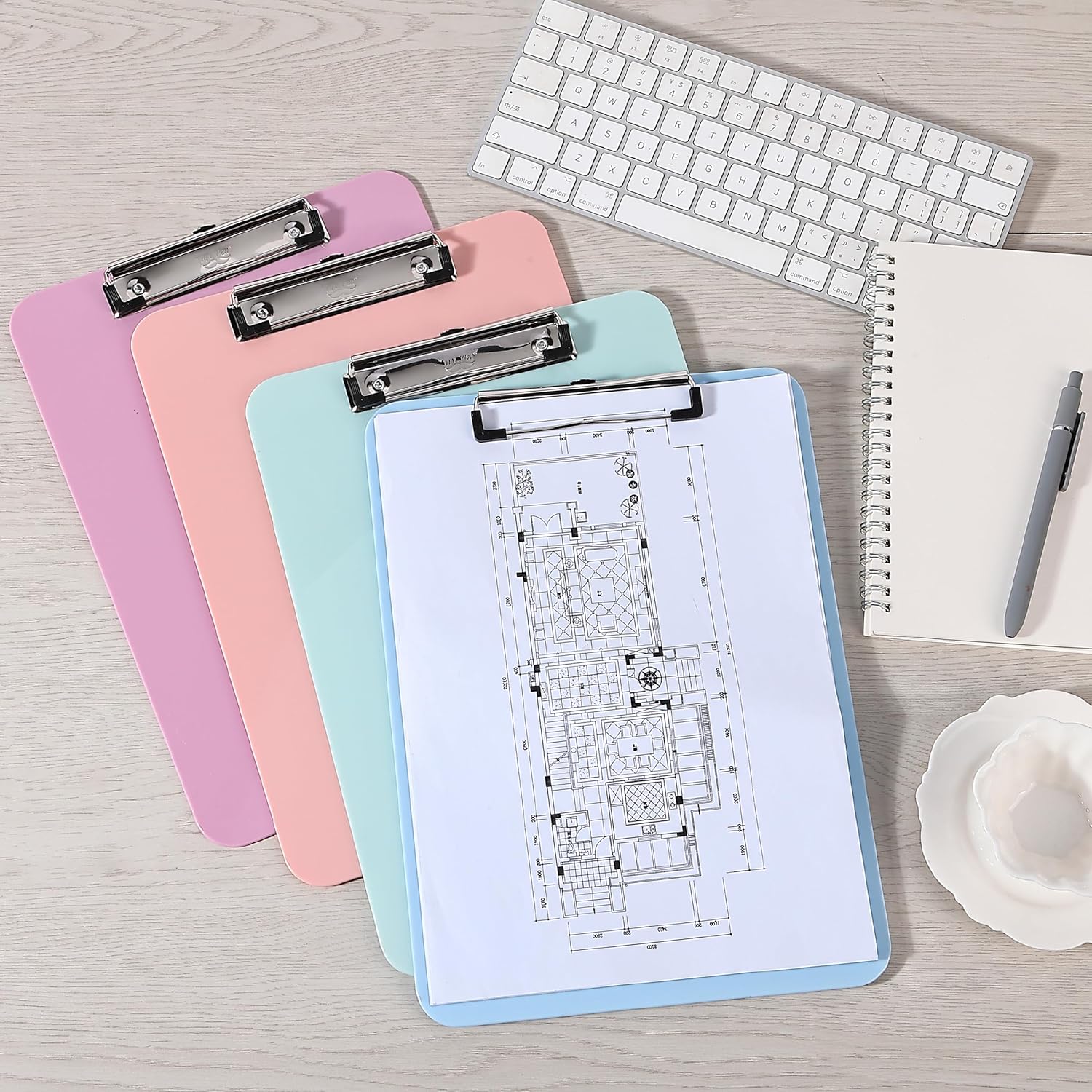 Mr. Pen- Plastic Clipboard, 12.5" x 9", 2 Pack, Hot Pink Clipboard Plastic, Low-Profile Metal Clip with Retractable Hanging Hole - Image 7