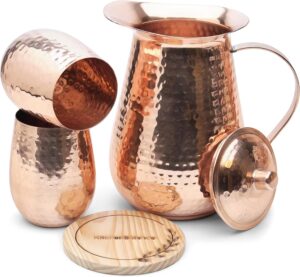Pure Copper Water Jug Set 70 oz Pit...