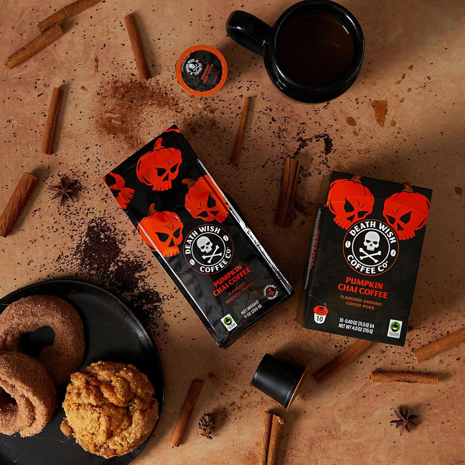 Death Wish Coffee - Ground Pumpkin Coffee (18 Ounce) - Image 6