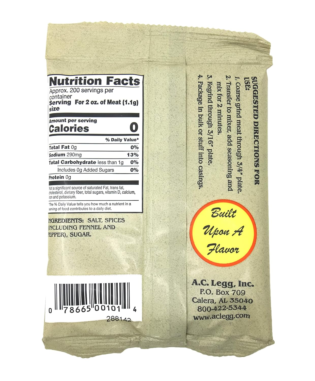 A.C. Legg INC Sweet Italian Sausage Seasoning - Image 2