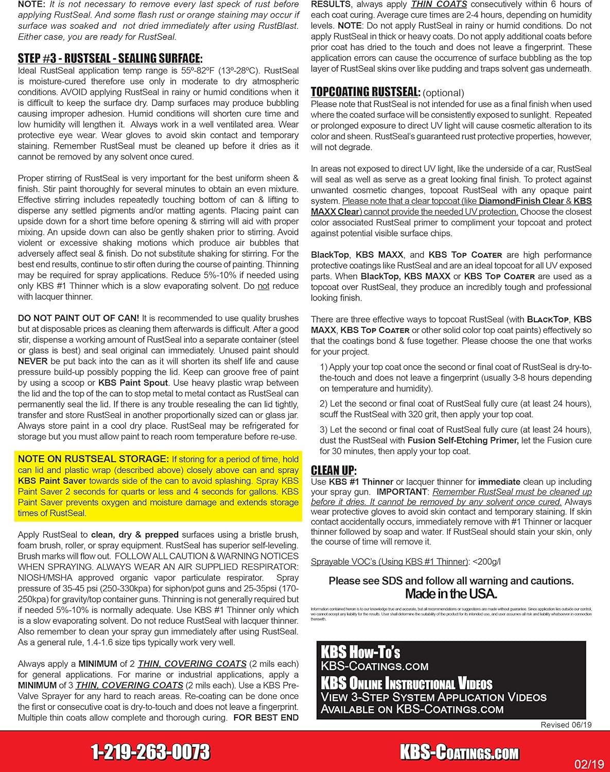KBS Coatings 4402 Satin Black Rustseal -1 quart, Covers 50 Sq Ft, Proven Rust Prevention - Image 5