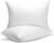 QUBA LINEN Queen Size Bed Pillows – Set of 2, Medium Density, Soft and Supportive for Back, Side, and Stomach Sleepers (Queen (Pack of 2)) (White, Pack of 2)