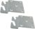 FoyaHome 2 Pcs Universal Wood Bed Headboard Brackets, Silvery Adjustable Bed Rail Hook Plates