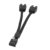 1 Pack Motherboard 9 Pin USB 2.0 to Dual 9 Pin Extension Splitter, Motherboard USB Splitter 9 Pin Header Cable, USB2.0 Header Splitter for Internal Computer Motherboard (Braided Black)