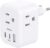 European Travel Plug Adapter, Addtam International Power Adapter with 3 Outlets 3 USB Charging Ports(2 USB C), Type C Adapter Travel Essentials to Most Europe EU Spain Italy France