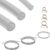 Premium TPU Fuel Line Kit 3 Sizes (3mm ID/5mm OD, 5mm ID/8mm OD, 6mm ID/9mm OD), 6.6ft Each, with 12 Steel Clamps, Universal Gas Diesel Fuel Hose for Lawn Mower Chainsaw Small Engines