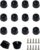 20 PCS Black Rubber Feet with Stainless Screws, Non Slip Rubber Bumper for Cutting Board (0.51″ H x 1″ D)