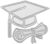 Silver Graduation Hat Cutting Dies Bachelor Cap Metal Die Cuts Graduation Theme Background Embossing Mold for DIY Crafts Scrapbook Album Paper Card Making, Die-Cutting and Embossing, Die-Cuts