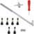 Tire Valve Stem Tool Puller and Installer Kit, Remover and Installation Set, 6 Pcs TR412 Snap-in Valve Stems with Valve Stem Cores, 1 Pcs Single Head Tire Valve Core Tool, 1 Pcs 4-Way Valve Tool