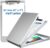 Sunnyclip Aluminum Clipboard with Storage(Memo Size), Recycled Metal Form Holder Binder Fits Paper Size up to 5.66 x 9.5 inches, A5 Size