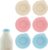 Lyreh 6pcs Silicone Replacement Caps for Libbey & Stanpac Glass Bottle, 48mm Diameter Milk Bottle Lids, 3 Colors