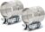 ELSHINE 1.5” Lap Joint Exhaust Band Clamp, Heavy-duty Exhaust Clamps for Mufflers and Pipes, Stainless Steel Seal Clamp Sleeve for Exhaust Repair, 2PCS