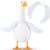 Abbylike Poseable Goose Wings for 23”- 28″ Porch Lawn Goose Outfit Accessories Poseable White Wings for Outdoor Patio Yard Lawn Art Decoration(2 Pcs,Rippled Edge)