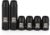 MIXPOWER 6PCS 3/8″Drive 10mm Deep&Shallow Socket, 6 Point & 12 Point, CR-V, Metric, Black Phosphate Finish…