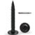 #8 x 2-1/2 Inch Wood Screws Phillips Modified Truss Head Stainelss Steel 410 Self Tapping Metal Screws,Black Zinc Plated(1Ib,80Pcs)