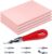 UPlama 4 Pack Rubber Carving Blocks 4×6 Inch with Lino Cutter Tool Set, Soft Rubber Stamp Making Kit for Block Printing, Linoleum Blocks for Printmaking and DIY Stamp Crafts, Pink