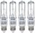 GMY JDE11 120V 75W E11 Bulb, Mini Candelabra Base T4 JDE11 Bulb, 2800K Clear Dimmable 75 Watt Halogen Light Bulbs for Ceiling fan light bulbs Replace E11 Led Bulb, Specialty Directional Light, 4Pack