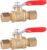 2 Pack Lead-Free Brass Mini Ball Valve Shut Off Switch, 1/4 inch Compression by 1/4 Inch Compression Fitting Shut Off Valve with Switch Use for Refrigerator Water Line Fittings