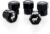 Ford Bronco Black Plastic Tire Valve Stem Cap Covers (Pack of 5)