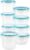 Snapware Plastic Total Solution 16-Pc Food Storage Containers Set, (4) 2-Cup & (4) 1.2-Cup Round Meal Prep Container, Plastic BPA-Free Lids with 4 Locking Tabs, Microwave, Dishwasher, and Freezer Safe