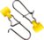 25/50/100 PCS Fishing Line Sinker Slides Duo Lock Snaps High Strength Stainless Steel Sinker Slider Swivel Snap Kit Fishing Tackle