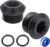 12AN 12 ORB O-Ring Seal Boss Socket Port Plug Block Off Fitting Adapter Aluminum Black（2PCS）